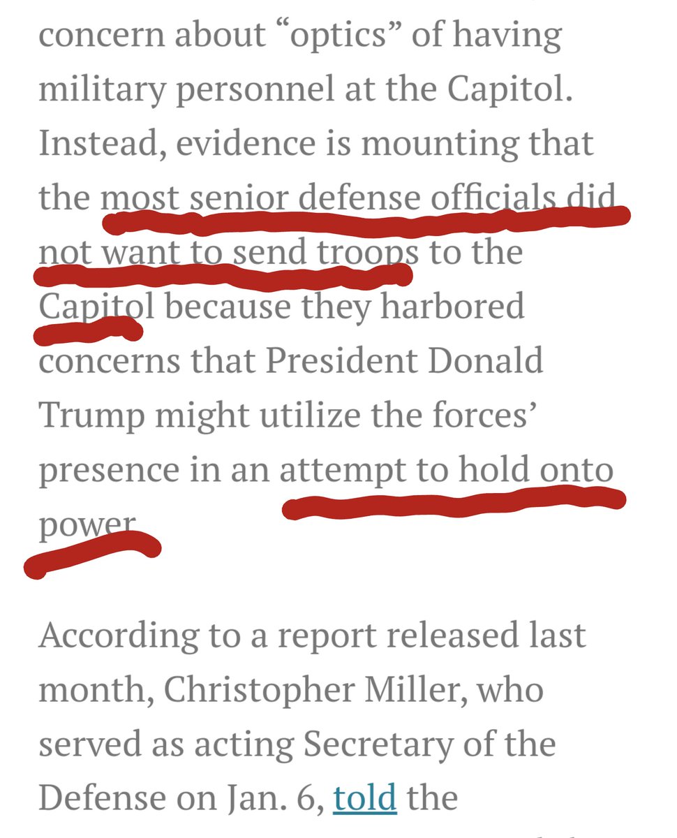 🎯PART 🎯 64 w/respect to #TRUMP'S request for #NationalGuard SENIOR DEFENSE OFFICIALS 🚩Broke #ChainOfCommand due to concerns which led them to impose UNPRECEDENTED CONSTRAINTS on authorizations for use of #NationalGuard–#SecDef Miller admitted justsecurity.org/79623/crisis-o…