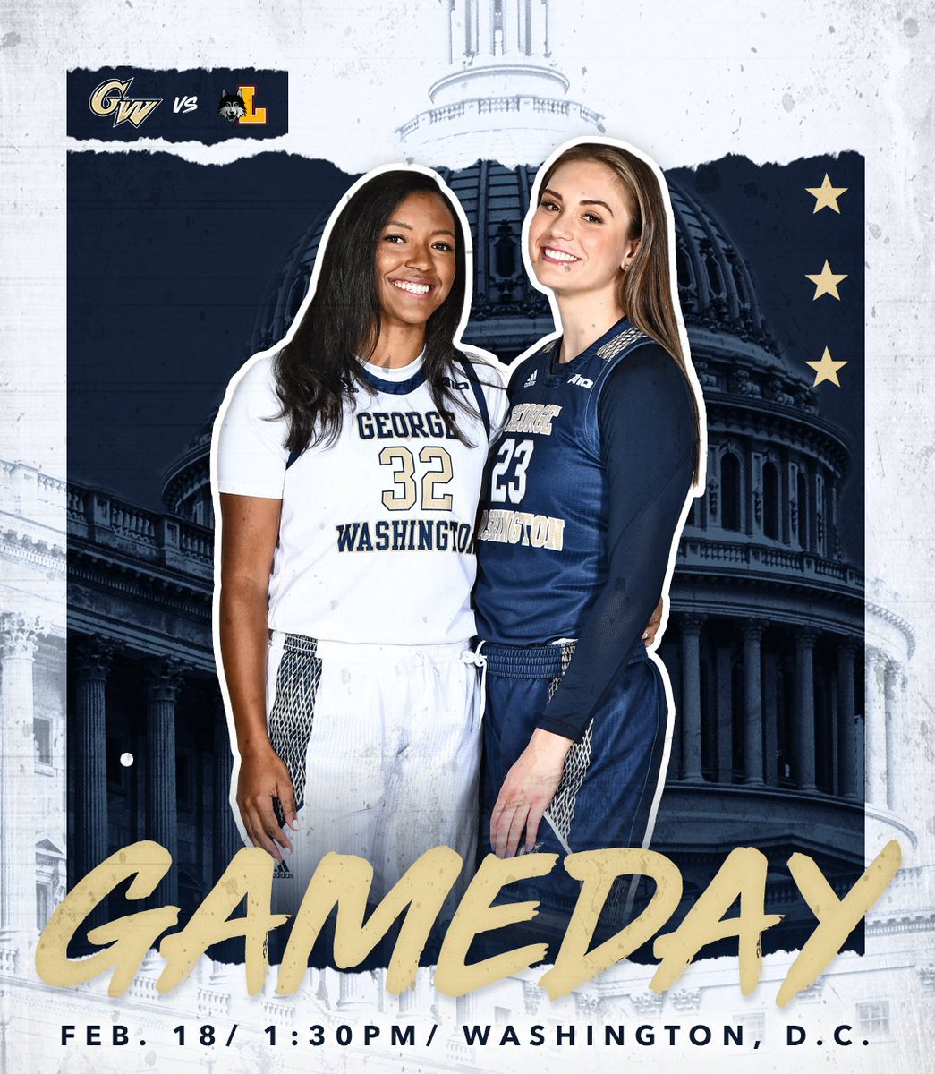 GW_WBB's tweet photo. 𝕀𝕋'𝕊 𝔾𝔸𝕄𝔼𝔻𝔸𝕐

Today's Senior Day at the Smith Center. Come help us celebrate our seven incredible players in style!

🆚: @RamblersWBB 
📍: Charles E. Smith Center
🎟️: https://t.co/uivbtKn1Uj
📊:https://t.co/iMjyEq2uW5
💻:https://t.co/Q0sWt02Zd8

#RaiseHigh https://t.co/8ARN4ILZwu
