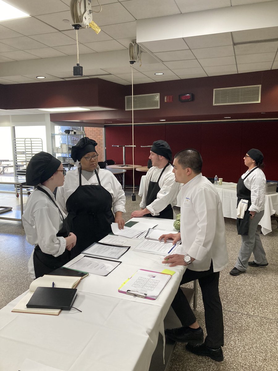 Great to see a group of students here observing our latest practical exam learning and getting mentoring from our membership. <a href="/acfchefs/">ACF Chefs</a> #acfcleveland #cheflife