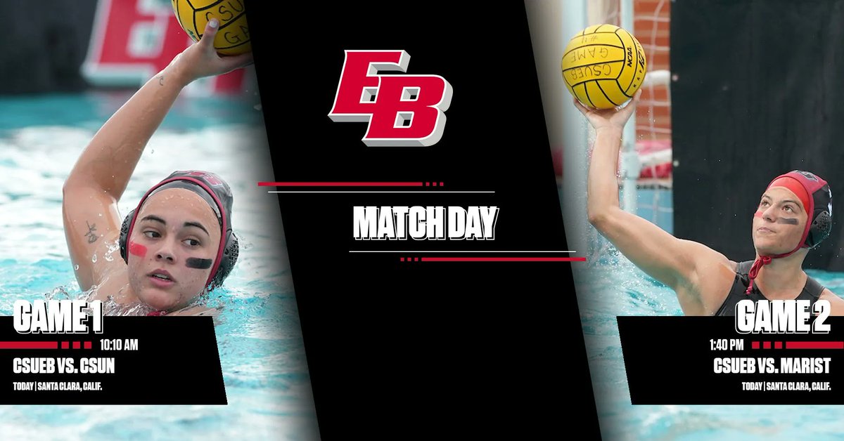 East Bay Pioneers (@eastbaypioneers) on Twitter photo 🤽♀️ WOMEN'S WATER POLO MATCH DAY!
<a href="/CSUEBWaterPolo/">CSUEB Water Polo</a> at Bronco Invitational
⏰ 10:10 a.m./ 1:40 p.m.
📍 Santa Clara, Calif.
🏟️ Sullivan Aquatic Center
📈 buff.ly/3IxIiRa
#Buildthebrand 🤽♀️ WOMEN'S WATER POLO MATCH DAY!
<a href="/CSUEBWaterPolo/">CSUEB Water Polo</a> at Bronco Invitational
⏰ 10:10 a.m./ 1:40 p.m.
📍 Santa Clara, Calif.
🏟️ Sullivan Aquatic Center
📈 buff.ly/3IxIiRa
#Buildthebrand