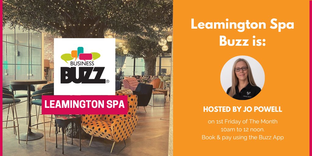 Small business owner looking for customers? Pop along every 1st Friday of the month to @BizBuzzWarks #LeamingtonBuzz at @1millstreet from 10 am to noon. The best #networking around! ow.ly/J9zX30shSpA Hosted by @mvvisualmedia Come & meet amazing like-minded business people.