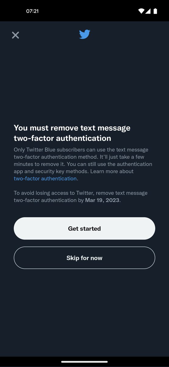 Well, this is it. Purposefully removing security measures is not a good move. I still believe Musk is trying to kill Twitter so the people don't have a collective voice