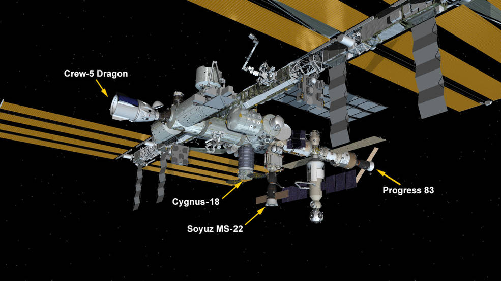 David_Kerley's tweet photo. No update from @NASA yet on #progress82 The Soyuz, the second to leak its coolant, was set to deorbit and end up in Pacific. @roscosmos canceled the deorbit last night. Soyuz is "well away from the International Space Station while teams on the ground discuss a forward plan." https://t.co/ikfkOJJYyn