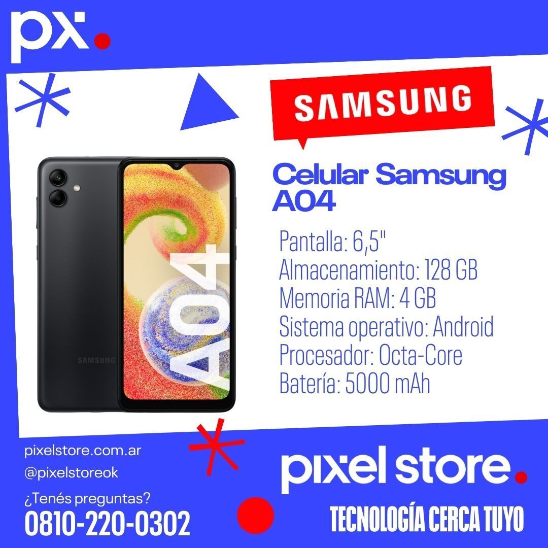 pixelstoreok's tweet photo. Nuevo Samsung A04 📱 🤩 
#SamsungGalaxyA04 #CelularA04 #A04 #PixelStore #TecnologiaCercaTuyo https://t.co/TiHbcsmkzd