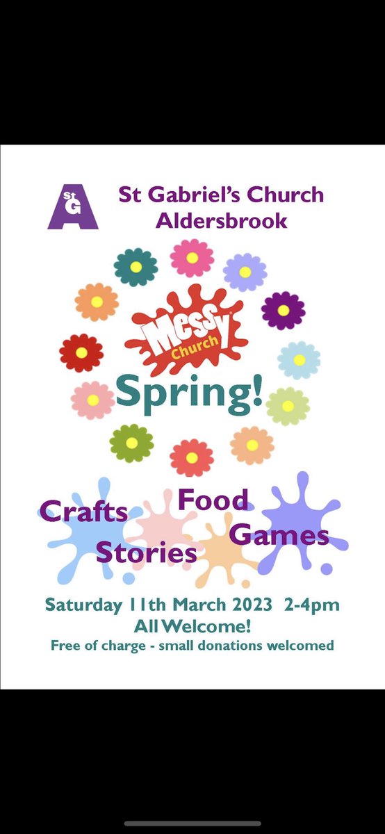 Come along to St Gabriel’s Aldersbrook for Messy Church this Spring. Bring the children for seasonal crafts, stories and snacks #aldersbrook #wanstead #forestgate #lakehouse #manorpark