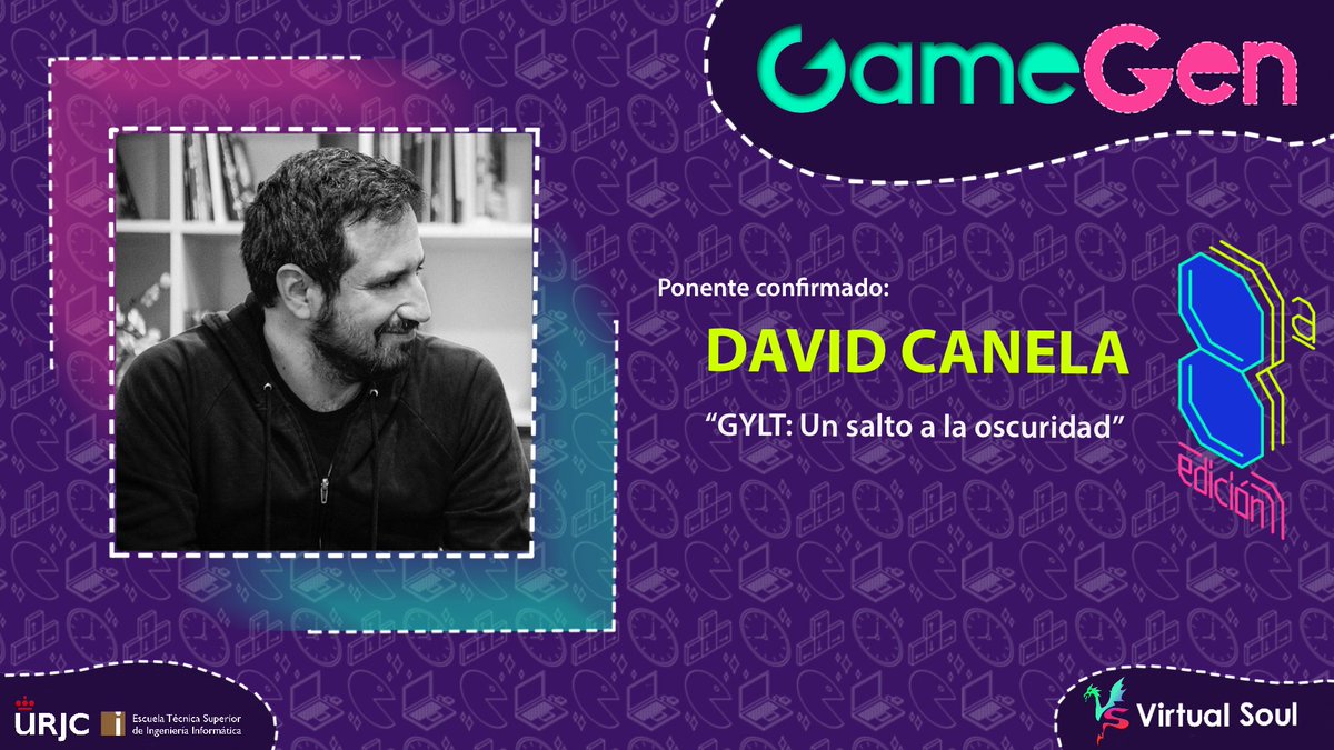 ¡Seguimos con esos anuncios! Nuestro siguiente ponente es David Canela <a href="/DavidCanela/">David Canela</a>, Project Lead en <a href="/TequilaWorks/">GYLT 👁️ Available now on Nintendo Switch</a> y diseñador del gran videojuego <a href="/RiMEGame/">Rime 💙🦊</a>. Vendrá con su ponencia "GYLT: Un salto a la oscuridad"