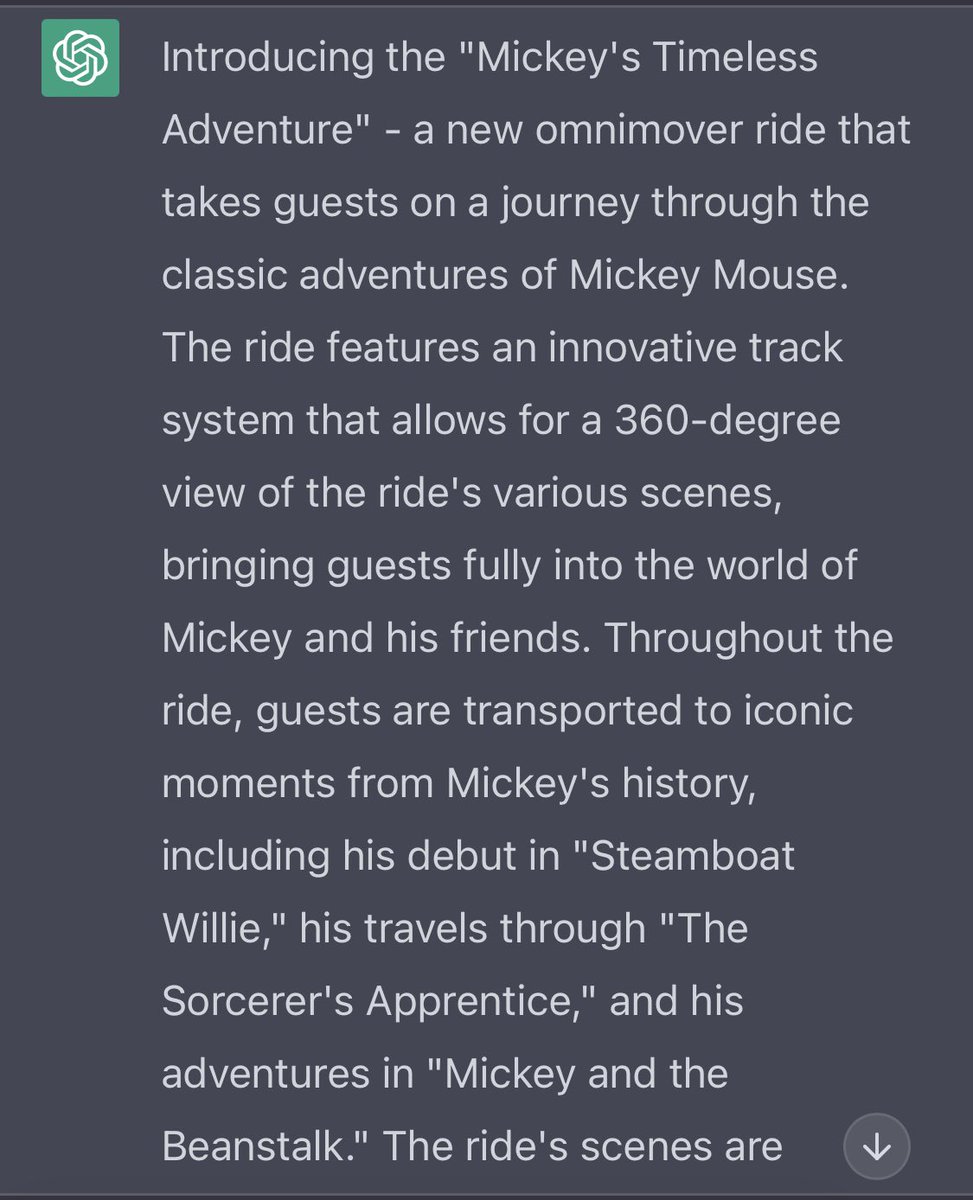 LenTestaOpening's tweet image. Forget armchair imagineering, try AI imagineering! Post your 2 paragraph new Disney attraction. Have fun with it!!