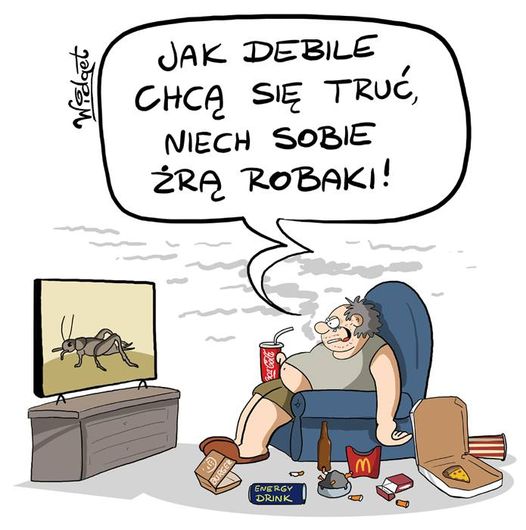 GaleriaWidgeta's tweet photo. #robaki #robale #robactwo #jedzenie #rysunek #satyra https://t.co/mLnrix67Nl