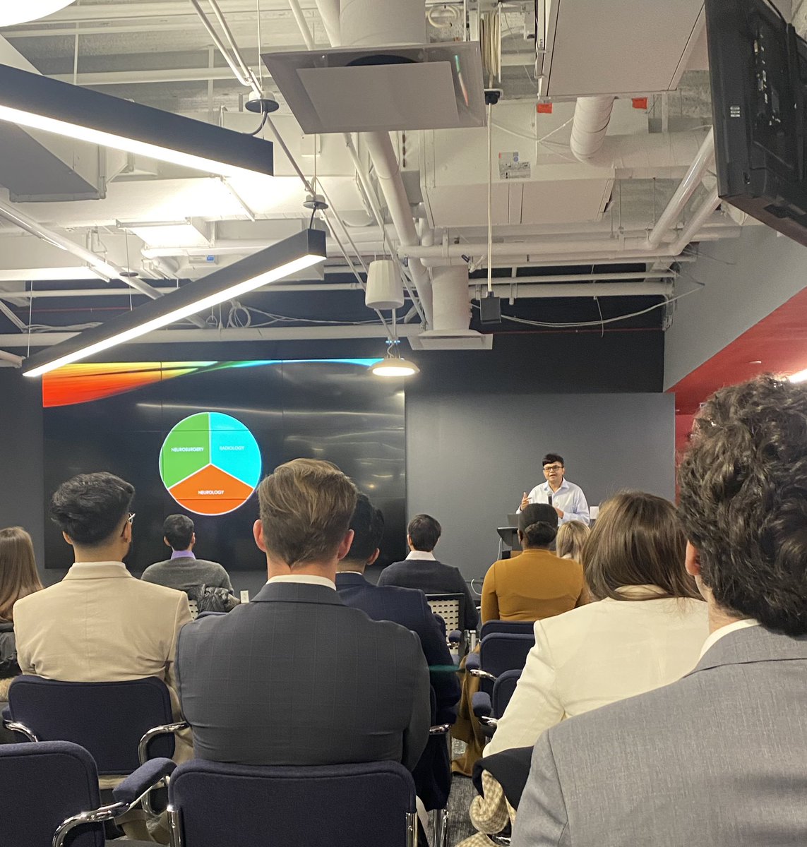 Got brains? 
Dr. Priyank Khandelwhal <a href="/dockhandelwal/">priyank khandelwal</a> speaking about innovative neuro 🧠 interventions and stroke treatment possible with IR!
#NJIRS2023