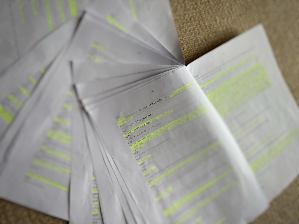 PaulCresser's tweet photo. Just a few lines to learn…

It’s been made a little easier by having a hand in writing it!

#learninglines #actor #script #play #actorslife #joeorton #ortonesque https://t.co/AR3MGXEhCZ