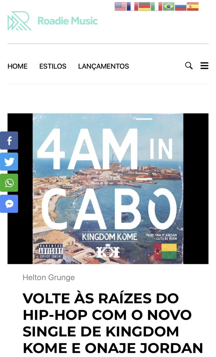 KingdomKome's tweet photo. obrigado, família! @roadiemusicmag 
🌎👊🏽🇧🇷🫶🇦🇷👊🏽🌎
https://t.co/rJFMliEi4m

#4AMinCabo out on all DSP’s NOW! 
@KingdomKome x @OnajeJordan39 

#kingdomkome #onajejordan #roadiemusic #hiphopculture #hiphoplatino #miamihiphop #undergroundrap #boombap #latinhiphop #brazil #argentina https://t.co/5MaUq3IFBT