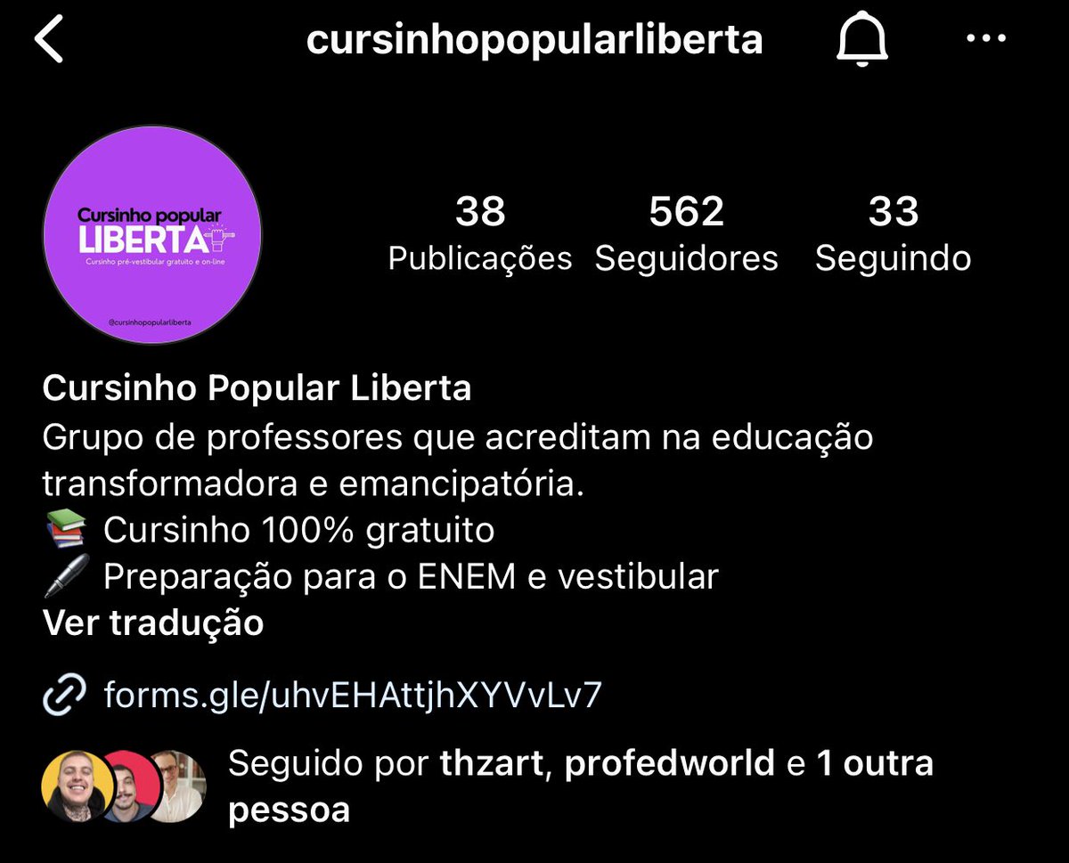 CamySonza's tweet image. 💜Tem uma galera que realmente não tem condições de pagar um cursinho de qualidade onde realmente se preocupam com a aprovação do aluno, então vim aqui apresentar o Cursinho Popular Liberta! Eles tem até suporte psicológico para os alunos. 100% gratuito e on-line