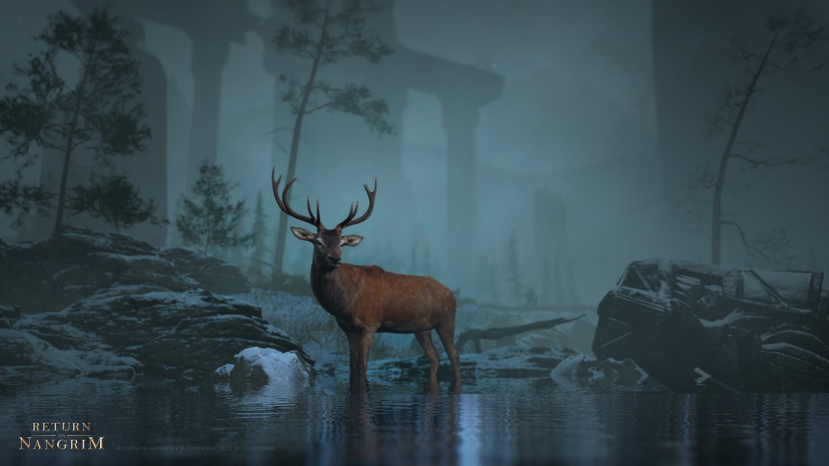 ReturnToNangrim's tweet image. Follow the stream through the ruins and you might come across a magical creature like a deer. 🦌

@ScreenshotSatRT  #IndieGameDev #indiegame #gamedev #swissgames #fantasy #ArafinnRTN @unity3d  #madewithunity #dwarves #gaming