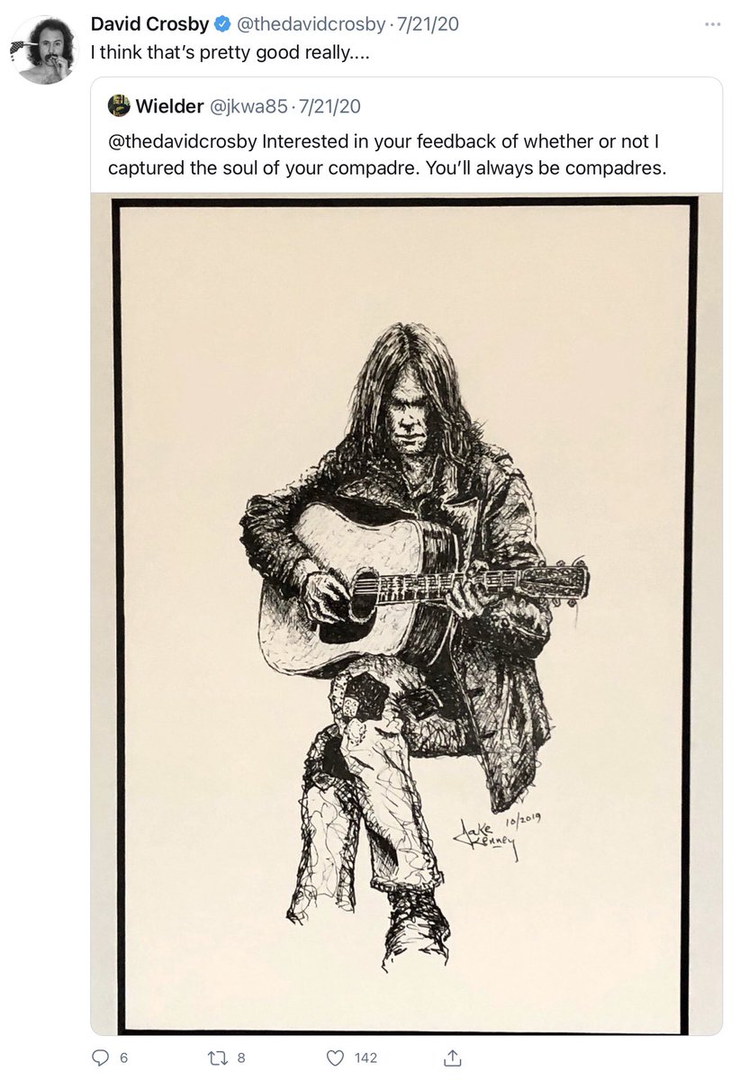 jkwa85's tweet photo. Honored to receive a reply on a drawing that I did despite a strained relationship with Neil! #CelebratingCroz https://t.co/O5eTlQjyP2