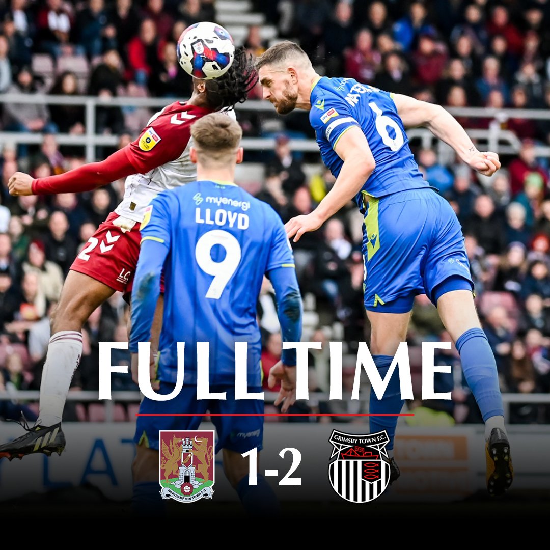 officialgtfc's tweet photo. 𝐅𝐔𝐋𝐋 𝐓𝐈𝐌𝐄 | A late comeback from the Mariners sees goals from Waterfall and Glennon seal a come-from-behind victory at Sixfields!

👊 𝐘𝐎𝐔 𝐓𝐎𝐖𝐍!

#GTFC https://t.co/hd8VchUx7k