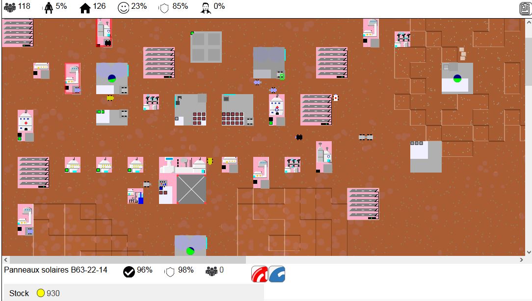arcade_village's tweet image. After two sandstorms and a meteor shower landing on my greenhouses, I can say that the key to maintaining a base on Mars is: energy, energy, maintenance, maintenance...
#SpaceX #lifeonmars #javascriptgame #simulationgame