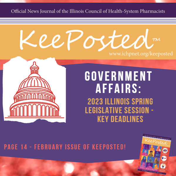 ichpnet's tweet photo. Important deadlines for the #Illinois Legislative Session in this month's #KeePosted
#ICHP #Pharmacy #ILPharmacy
https://t.co/JOvncxkUe4 https://t.co/ddu8y1IPj7