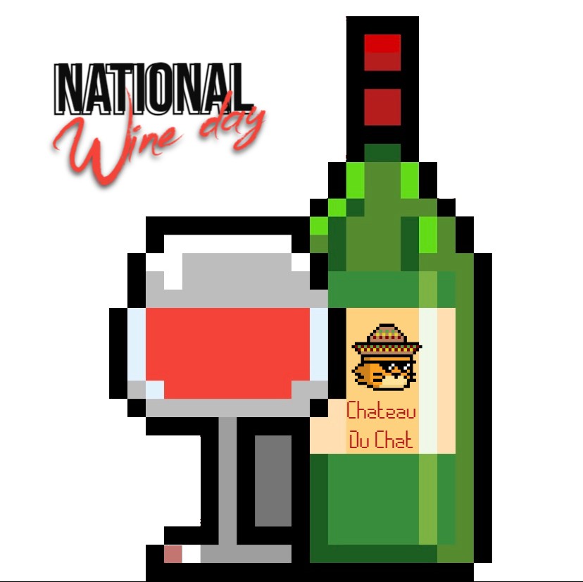 Hi Elrond Cats 🐱Family! 

We hope you are enjoying this Caturday so far? 

Today is National Wine 🍷 Day !

Since we are a French based project, we know to appreciate a good glas of wine!

What is your favorite drink🍸?

Comment below and enjoy your weekend!