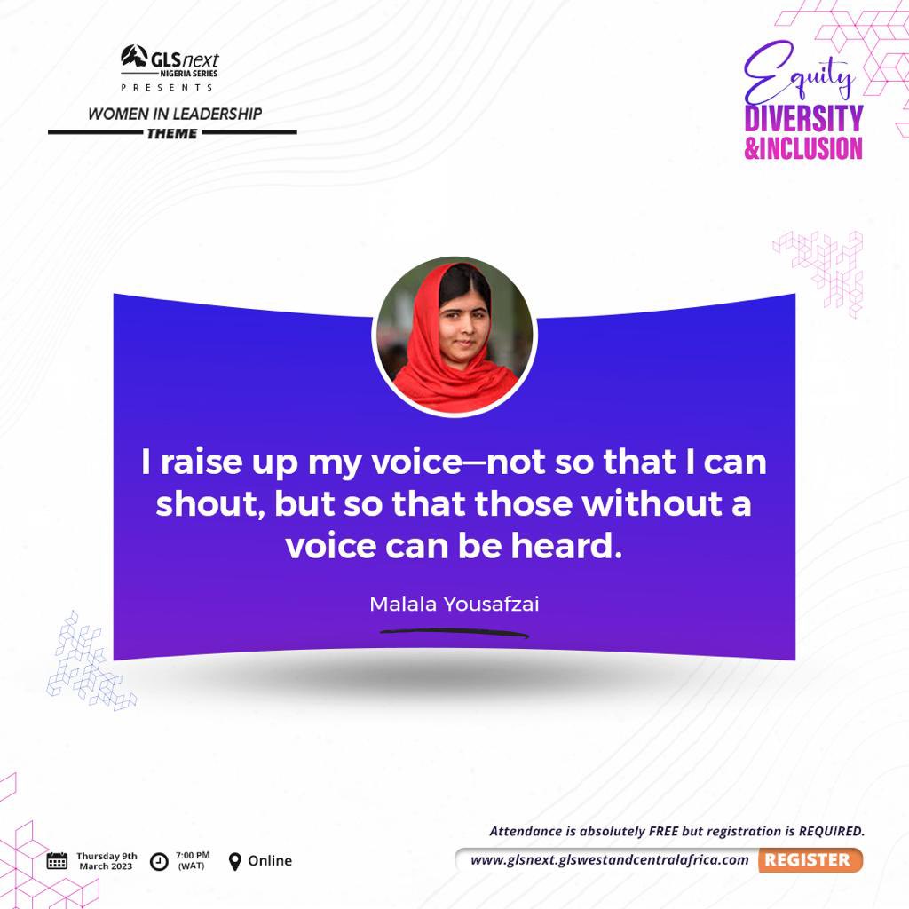 FrancisOlubambi's tweet photo. Strengthen your voice,
Empower others voices,
Blaze the trail,
Lead more women into their destinies.
Together, we CAN win.
Registration is still ongoing. Don't forget to register via this link: https://t.co/01BWeYbip2
#glsnext #women #leadership #equity
@GLNsummit https://t.co/xHFTj4VXGT