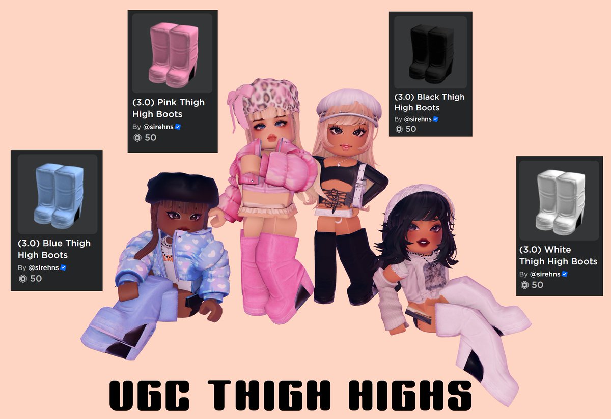 👠 Thigh high boots ✨

Shop here: roblox.com/catalog?Keywor…

#Roblox #RobloxDev #RobloxUGC