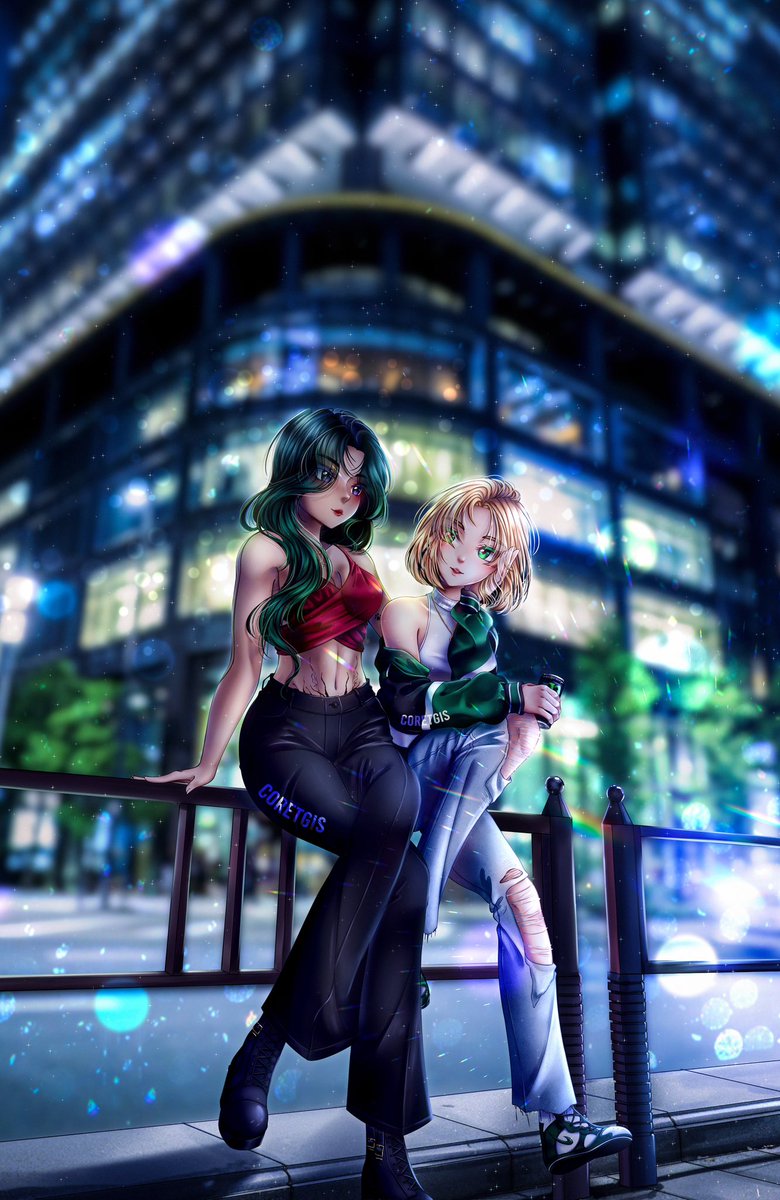 Dibujo de Kairos y Ayame terminado!! 
No sabéis la ilusión que me hace volver a dibujar a mis nenas y encima para redibujar uno de mis dibujos favoritos de 2021
#originalcharacter #oc