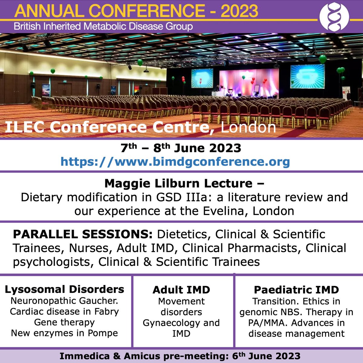 Registration and Abstract submission for the 2023 BIMDG meeting are open. Wednesday 7th - 8th June 2023 in Earl's Court. We hope you'll be joining us. 

Find full details here: bimdgconference.org/programme