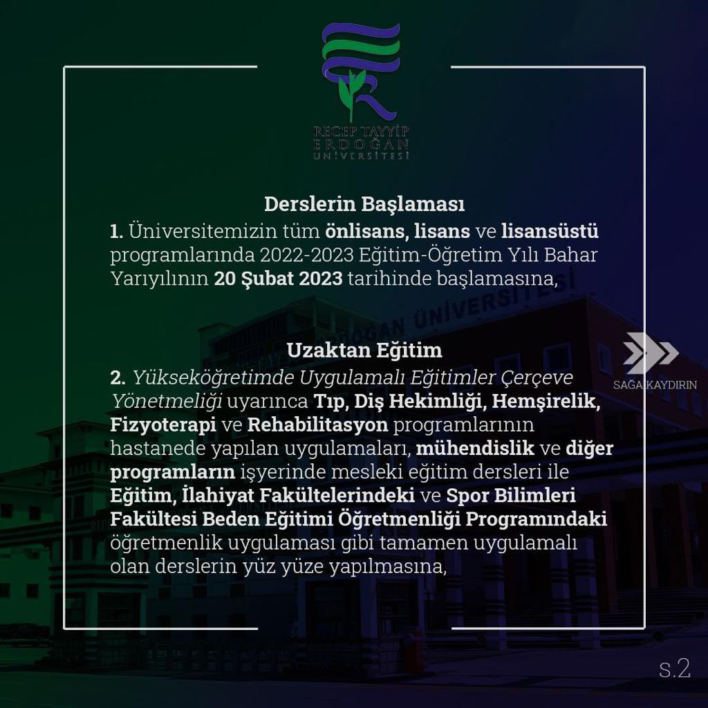 RTEUniversite's tweet photo. Sevgili öğrencilerimize duyurulur..1️⃣ https://t.co/5j4lvRdMv9