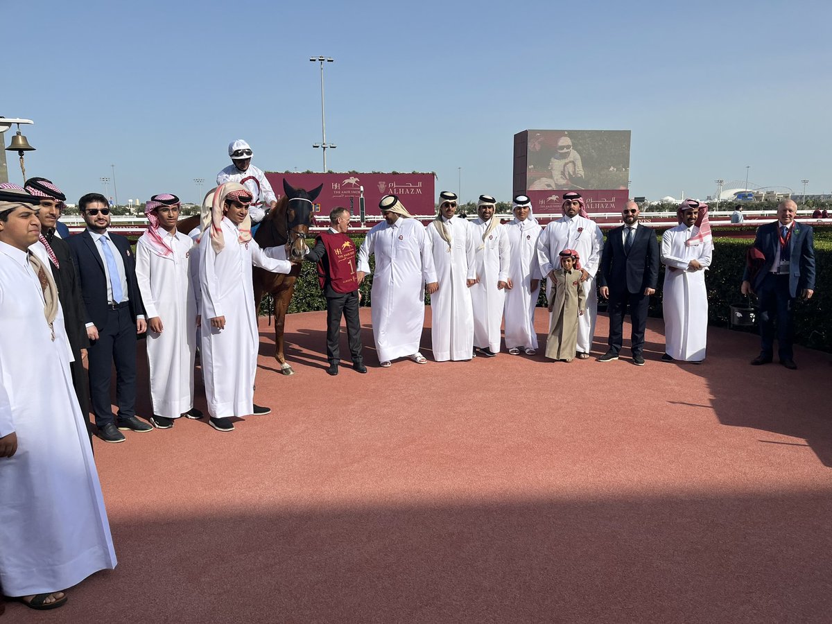 earkwright's tweet image. Congratulations to Alzahir winner of the Al Rayyan Mile in @Q_REC today owned by @Alwasmiyahstud sponsors of the Group one Pretty Polly Stakes @curraghrace