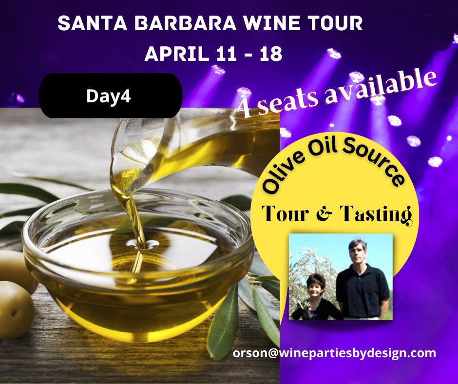 caguyinga's tweet photo. #santabarbara #winetours🍷 #californiawines #winetoursbydesign #April11tour #wine #tours #santabarbarawinecountry🍷 #santabarbarawine #oliveoilsource #SantaMariaCA
info@winepartiesbydesign.com https://t.co/EQP4FX7dAx