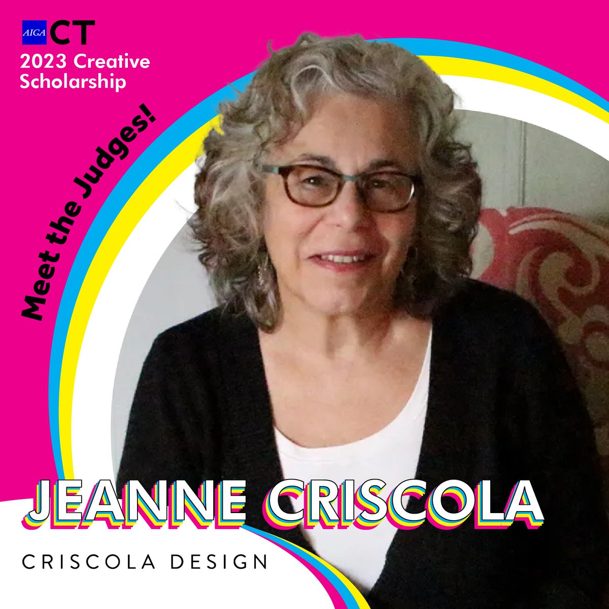 Want some 💰 to support your #graphicdesign education? Meet Jeanne Criscola, one of our esteemed judges for AIGA CT's 2023 Creative Scholarship! Learn more: bit.ly/3ItZUNv #designinct #aiga #aigact #art #designtwitter