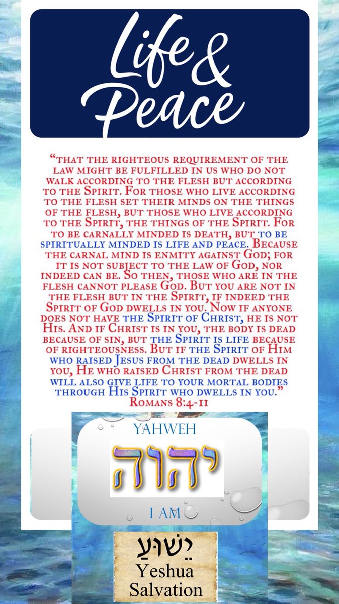 bbbthatsright's tweet photo. An Exercise In Connecting With Our Father and Savior On Sabbath: Finding PEACE #5:

https://t.co/vuZUgsFWuj

#YHWH #Yeshua #Yahweh #Jesus #AnExerciseInConnectingWithOurFatherAndSaviorOnSabbath #FindingPeace5 #Romans8 #Sabbath #LifePeace #Rest #Bible #Shalom #Love #GodIsLove https://t.co/qY8z59jGiO
