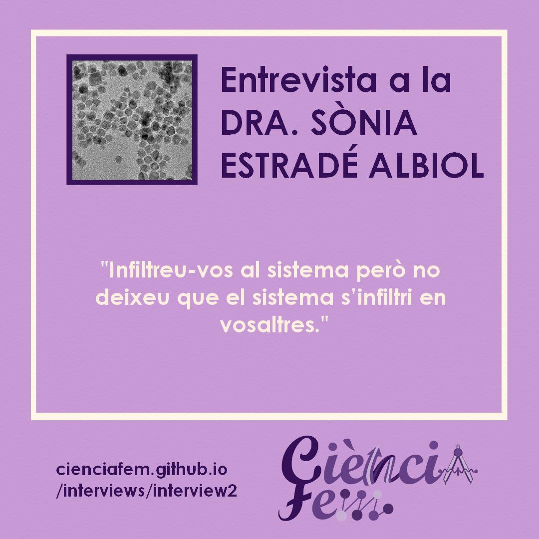 La Dra. Sònia Estradé Albiol, professora agregada de <a href="/FisicaUB/">Facultat de Física UB</a> (dept. d’Enginyeria Electrònica i Biomèdica) i investigadora en caracterització a la nanoescala, ens parla de la confluència entre la seva carrera científica i la militància feminista.

Link: bit.ly/3lFmObL