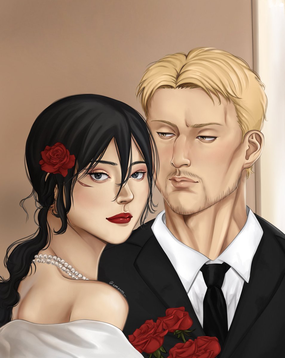 ImEsoo_'s tweet photo. Day 7. #aotrarepairweek - Reikasa marriage❤️
#reikasa #進撃の巨人 #aot #mikasaackerman #reinerbraun https://t.co/GRqPqIQPX4