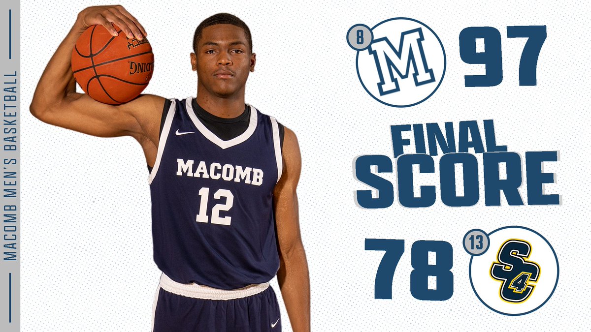ⓂⓄⓃⒶⓇⒸⒽⓈ  ⓌⒾⓃ‼️

No. 8 Macomb 9⃣7⃣, No. 13 SC4 7⃣8⃣

Leaders ⤵️
<a href="/TymiasWilliams/">Tymias Williams</a>: 25 pts (career-high), 8 reb
<a href="/D1jay10/">D1.jay</a>: 18 pts (career-high), 11 reb
<a href="/RubioAidan1/">Aidan Rubio</a>: 18 pts, 10 reb
<a href="/AdleyTamario/">Tamario Adley</a>: 16 pts, 6 reb, 5 ast
<a href="/LindenJHolder/">Linden Holder</a>: 8 pts, 7 ast, 5 reb

#GBED #NJCAAmbb
