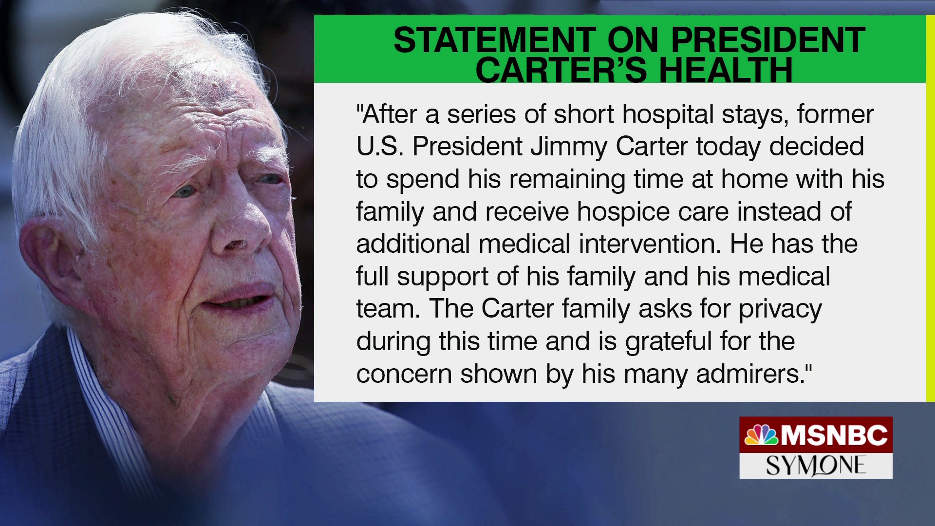 Jimmy Carter Health Update 2025 Victoria Nolan
