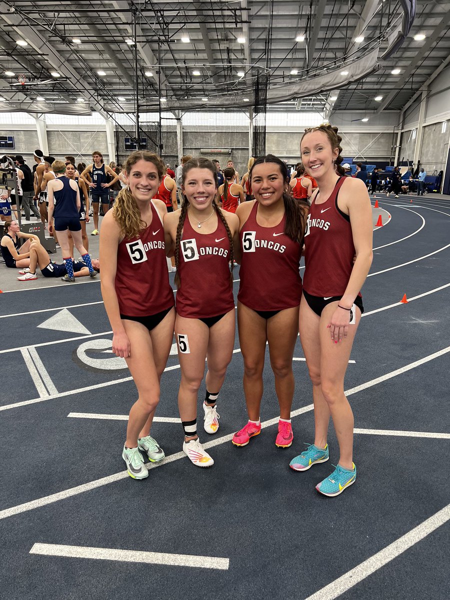 Results of the Women’s 4x800m Relay:
🥇 Hastings - 9:43.84 

Relay Members: Madison Gerken, Jilee Golus, CiCi Velarde, Veronica Pinkerton