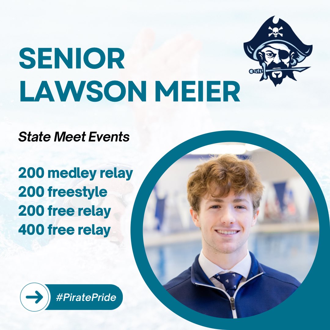 🚨 200 free results 🚨 

Senior Lawson Meier placed 24th with a time of 1:49.93 in his first-ever state meet individual event.