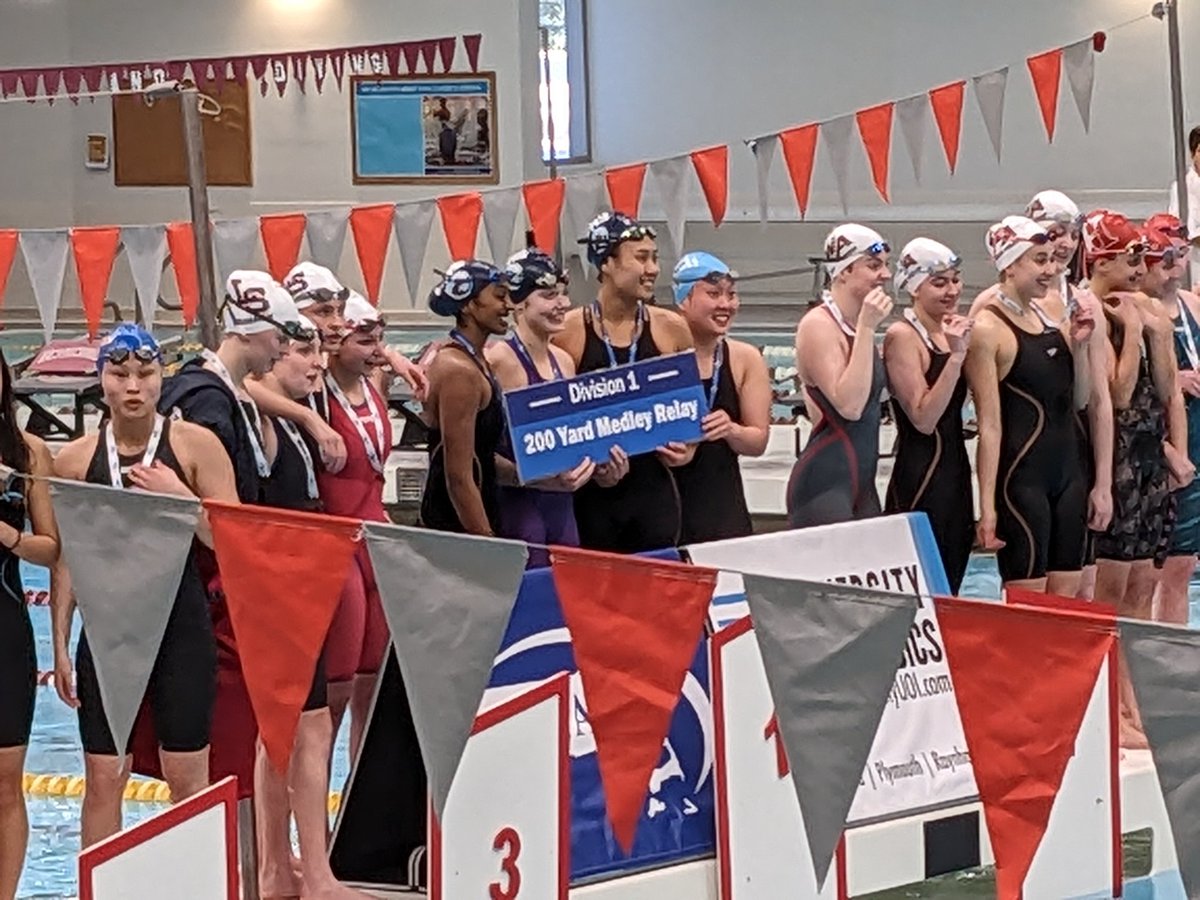 Franklin girls are the D1 State champions in the 200 Medley Relay
Harika Birali, Christine Tang, Hope Xayaveth and Emma Ferreria