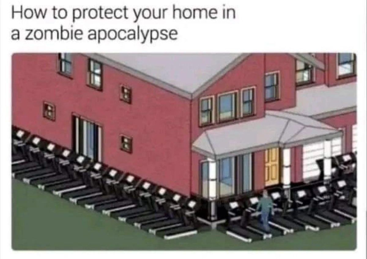Surround your house with treadmills set to jogging speed to stop walking dead ur welcome
