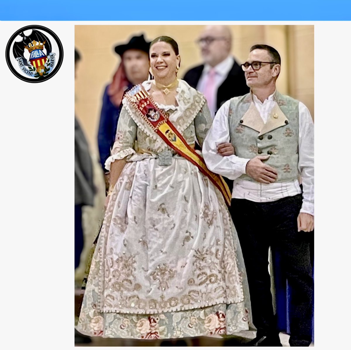 SanVicentMarva's tweet photo. Esta tarde nuestra FM Carmen María Vela acompañada de José Vela han asistido al intercambio de fotos con la FM de Valencia 
@JCF_Valencia #fallaSVM #fallas23 https://t.co/dyeADbklZg