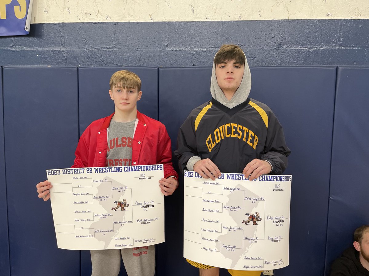 Cousins Chase Bish and Kaleb Wright are both District 28 champions.