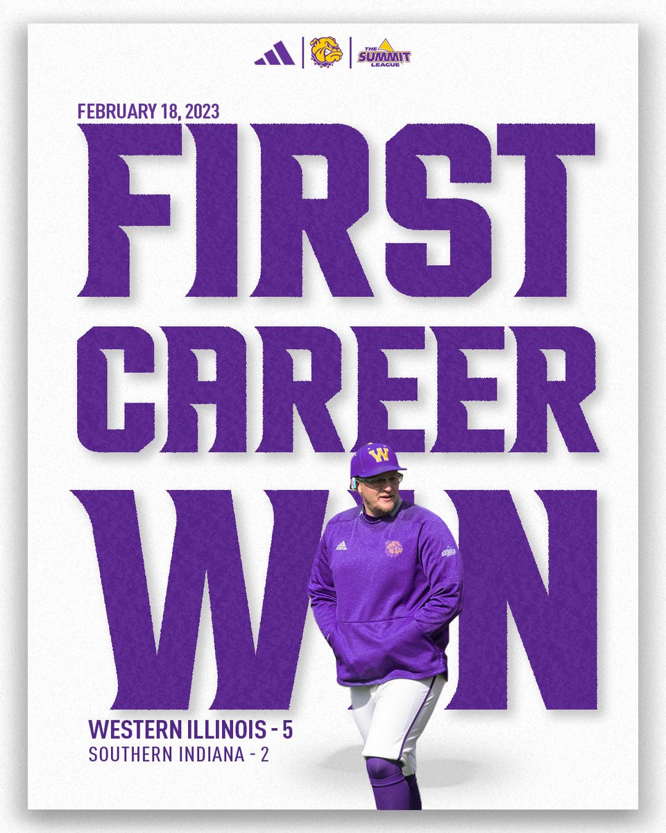 Congratulations @CoachSheriffWIU on your first win.🟡🟣