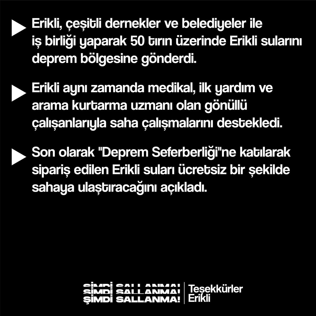 simdisallanma's tweet photo. Ülkemizin en çok ihtiyacı olduğu günlerde yanımızda olduğunuz için teşekkür ederiz Erikli! @ErikliLezzeti https://t.co/8fPiOd5ugT