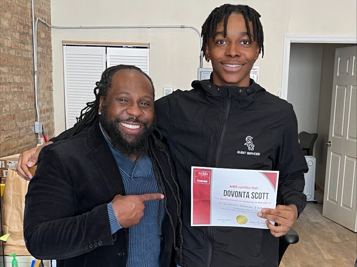 Great smiles for your Saturday! Young Manufacturers Assoc. YMA Mfg Training Program participant, Dovonta has officially completed the YMA training program and earned his credential yesterday. New career job soon to support a new baby on the way! #congrats #career #manufacturing