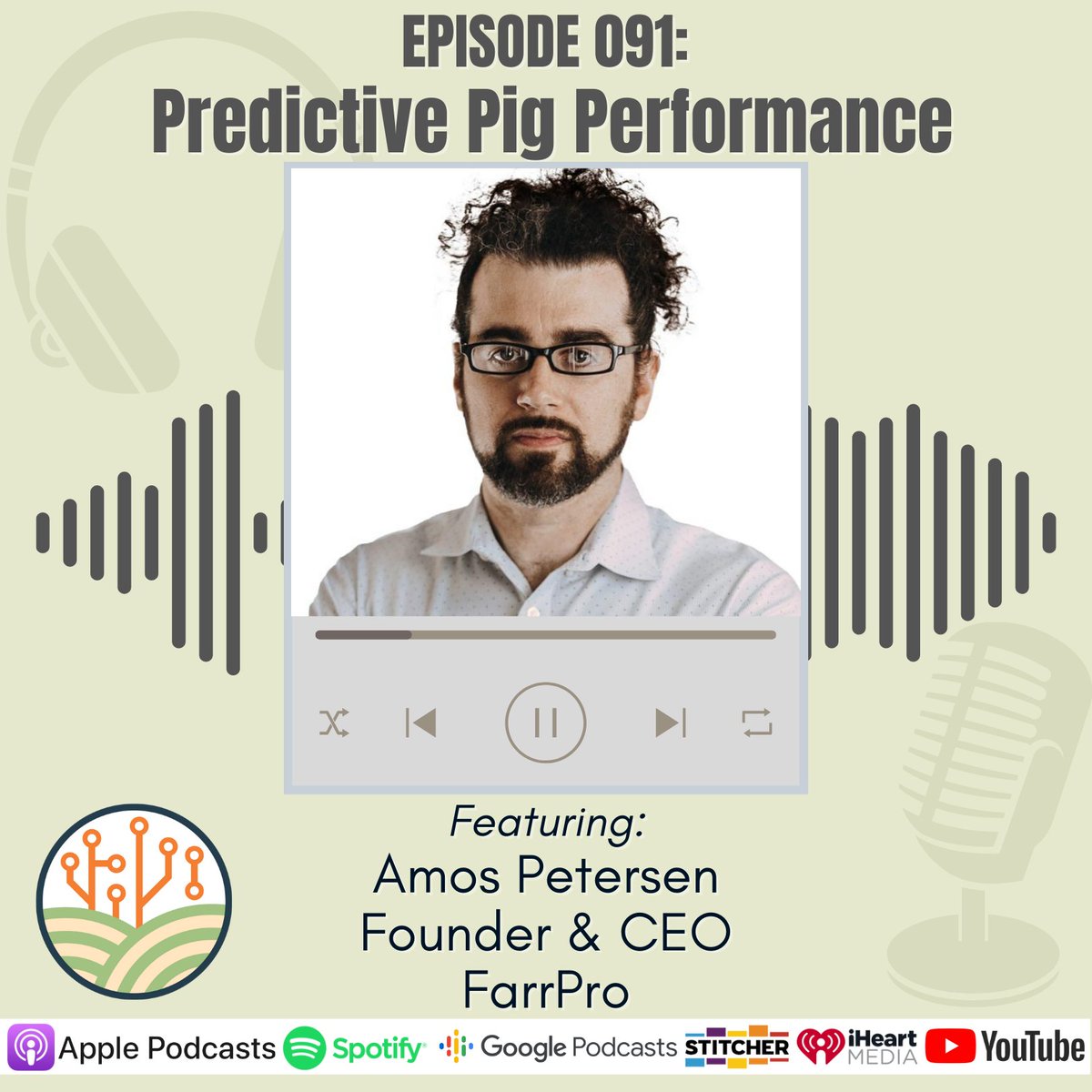UNLFarmBits's tweet image. This week's episode features Amos Peterson, Founder &amp;amp; CEO of @FarrPro.

Their vision: a complete pork ecosystem. 🐽

Check out how they're accomplishing it on Episode 091: Predictive Pig Performance, now streaming on your favorite podcast platform!