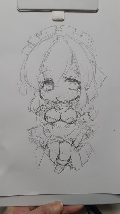 しことちうにうちのこ落書き。
カースド・メイド仕様トリカさん。 