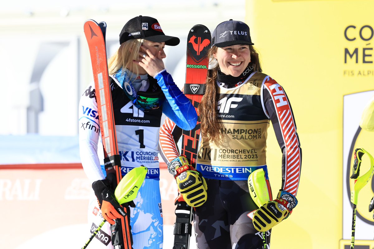 MikaelaShiffrin's tweet photo. A day to celebrate Laurence🥇🇨🇦 
•
•
•
(More to come tomorrow, 💤🙃) https://t.co/ABA3JikdsN