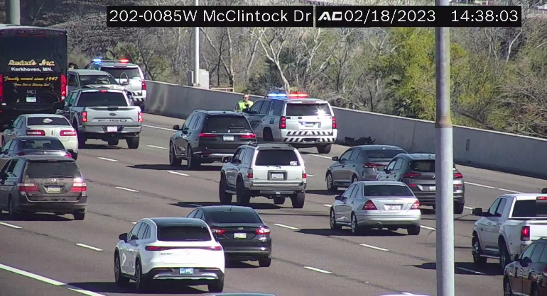 ArizonaDOT's tweet photo. Loop 202 Red Mountain near Loop 101: A crash is blocking the right lane.

#Loop202 #phxtraffic https://t.co/gR878J3D76
