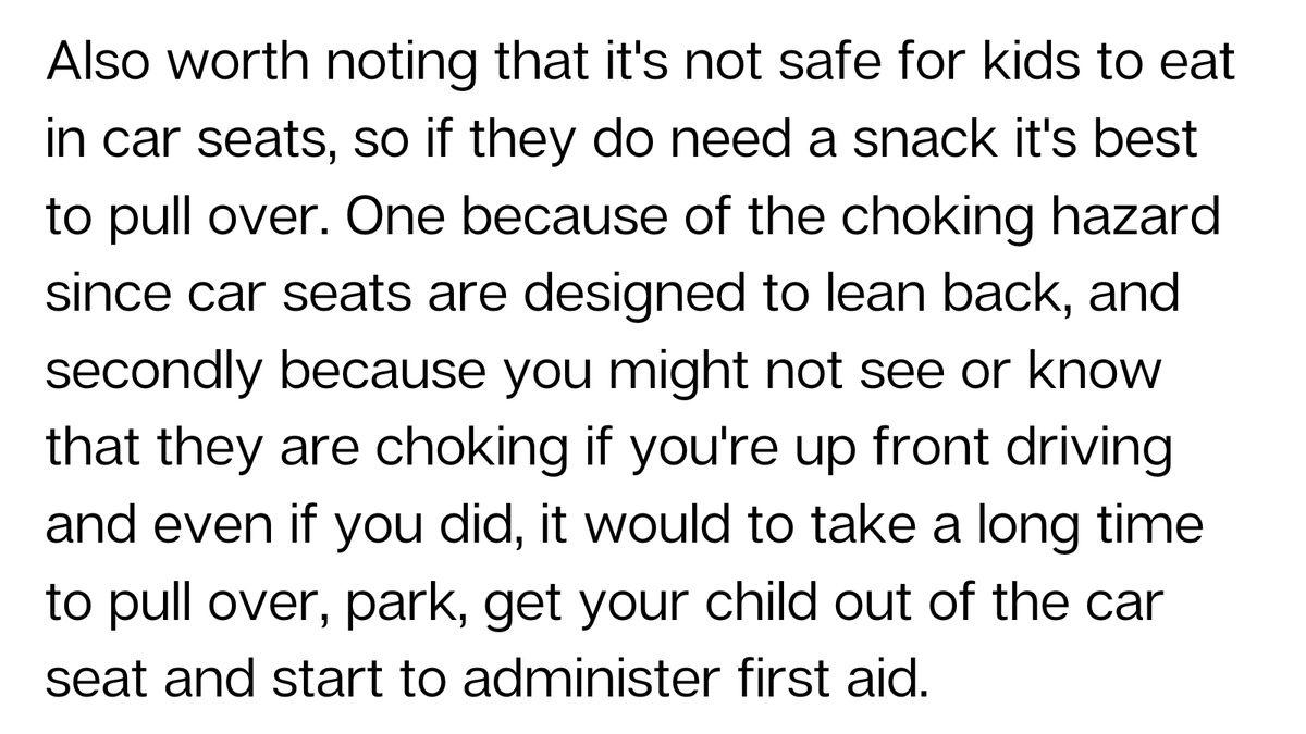 I just saw this advice on a (non-bike-related) parenting group and it really struck me how wild it is that cars are promoted (in the US) as a necessary tool for raising children but how consistently threatening car travel is to those same children: