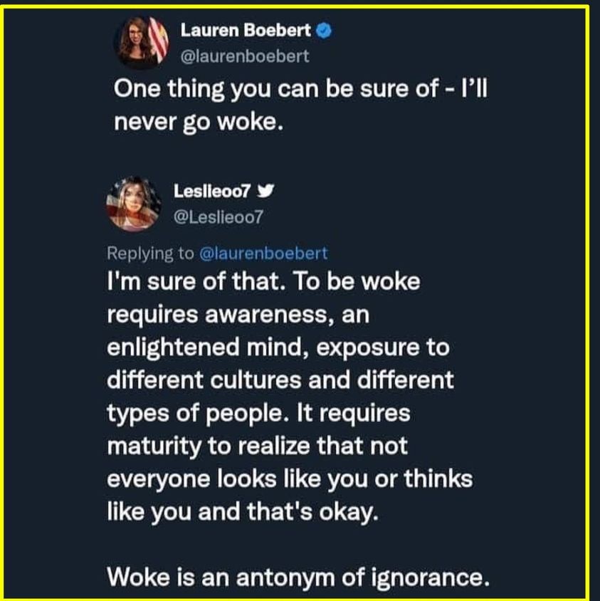 Linda Birch On Twitter RT StrictlyChristo Woke Is An Antonym For 